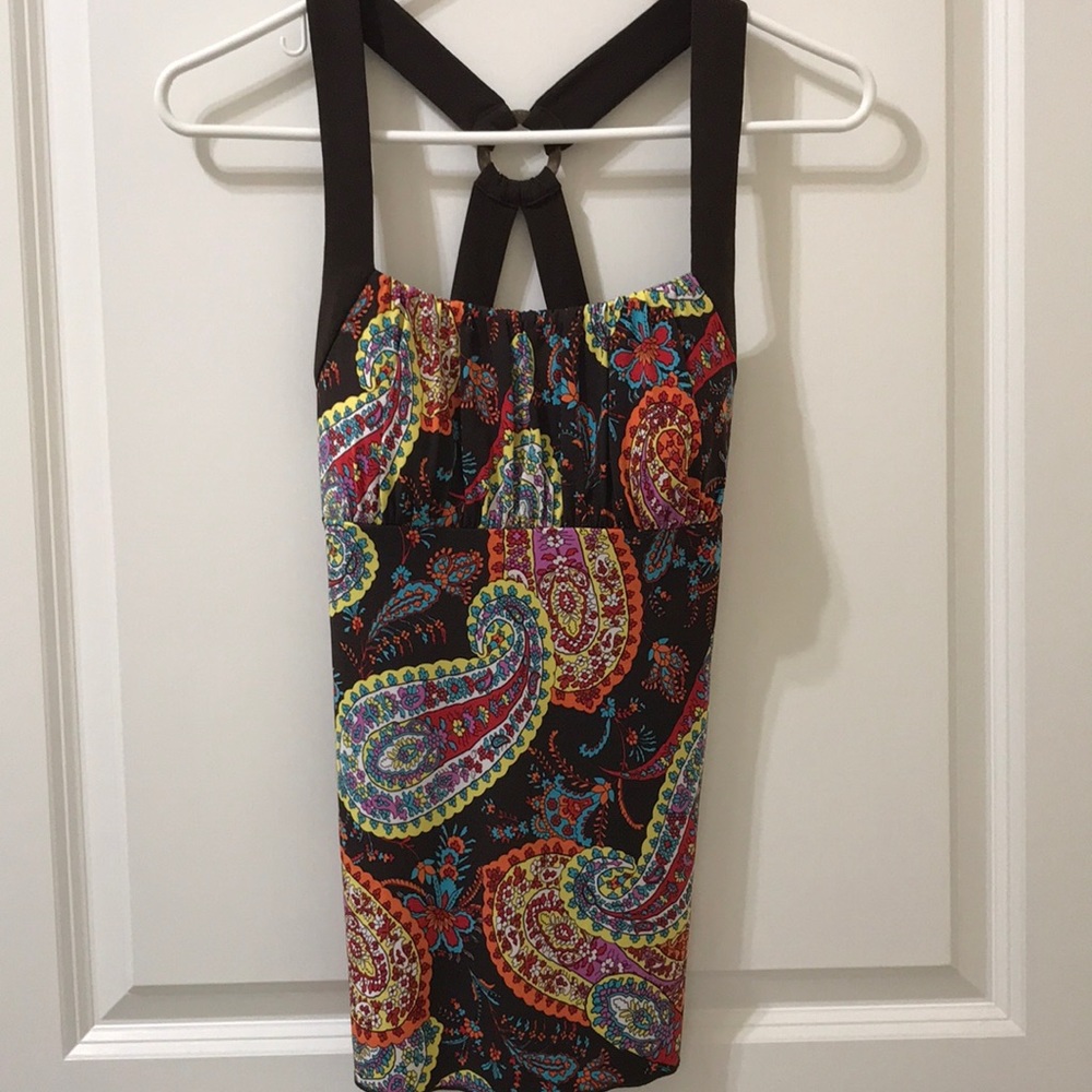 A. Byer paisley multicolor dressy top - small